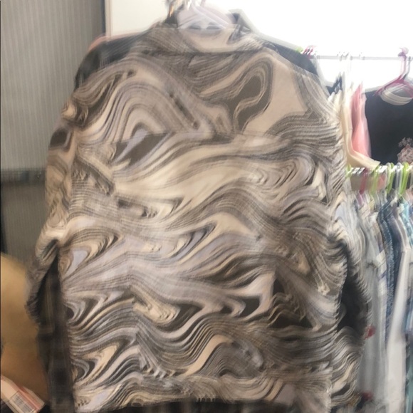 Twenty Montreal “Mocha Swirl”  Stretchy Trucker Jacket - Picture 5 of 6
